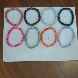 Pick Your Number, Stretch Beaded Bracelet